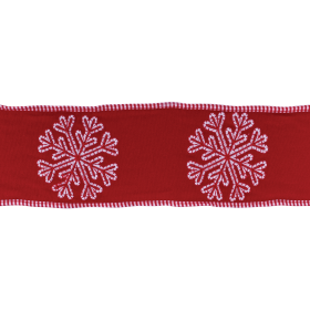 Wired Holiday Snowflake Ribbon - 4" X 5 Yards