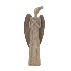 Rustic Tree Angel Statue For Serene Home Decor