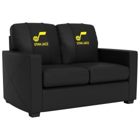 Silver Loveseat with Utah Jazz Global Logo