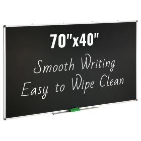 VEVOR Black Board, 70 x 40 inch Large Chalkboard with Aluminum Frame, Black Boards Dry Erase Includes 1 Magnetic Erase & 3 Dry Erase Markers