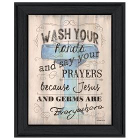 "Bathroom Humor" by Debbie DeWitt, Ready to Hang Framed Print, Black Frame (Color: as Pic)